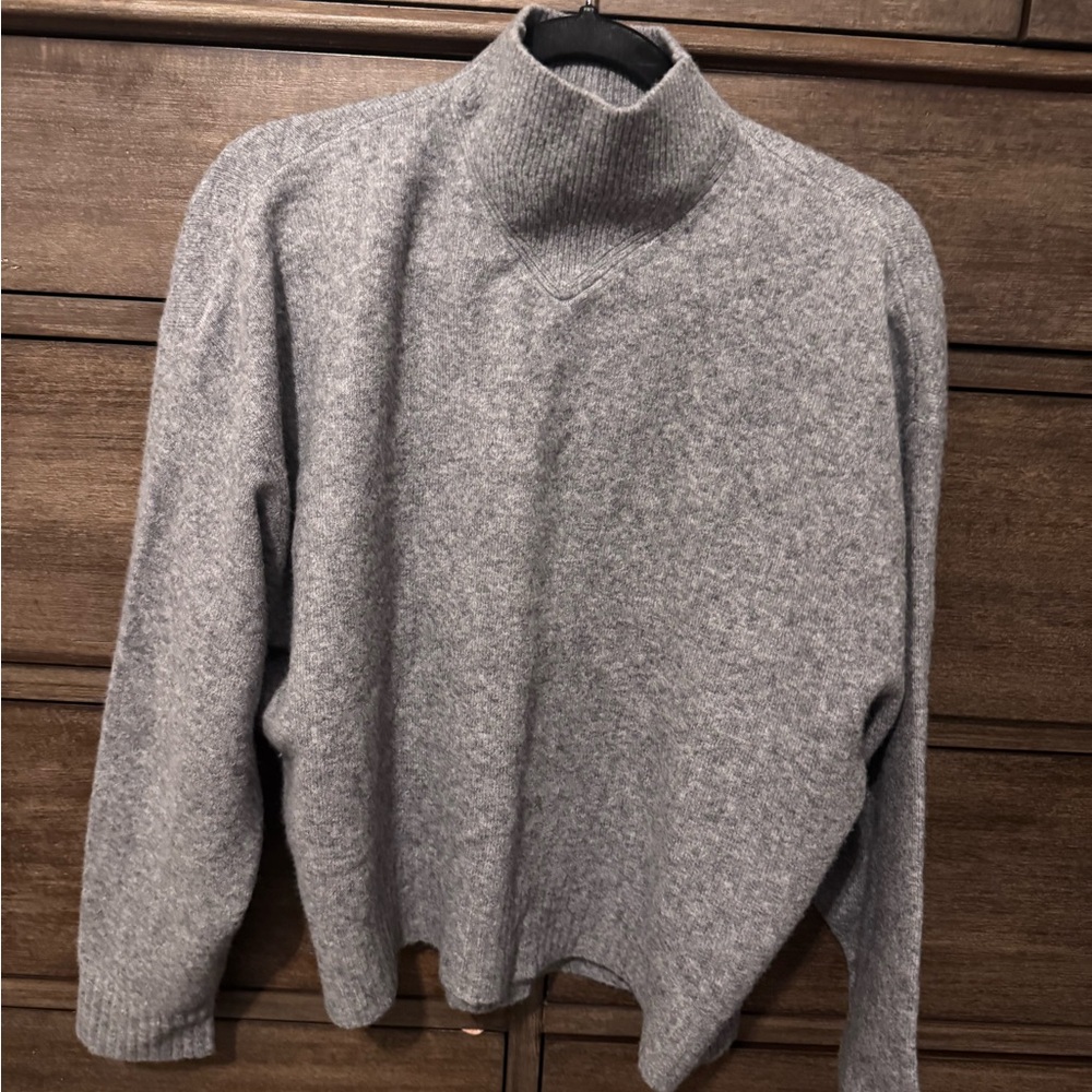 All Saints Heather Gray Knit Sweater